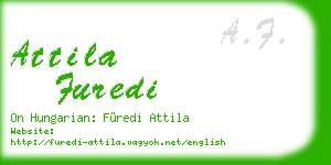 attila furedi business card