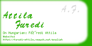 attila furedi business card
